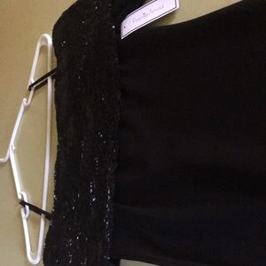 Off the shoulder knee length evening dress